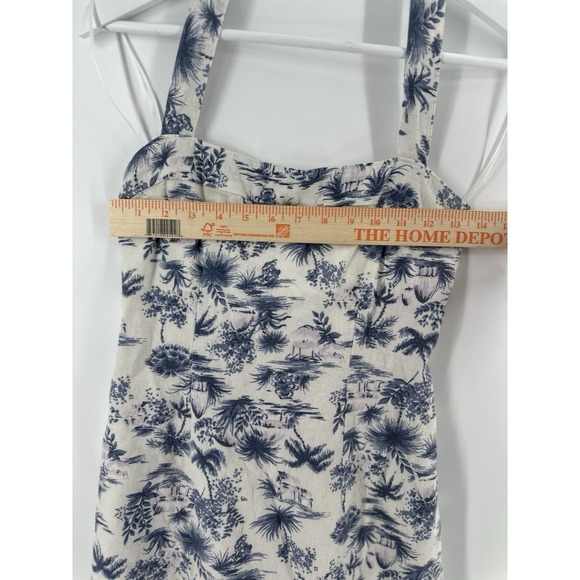 Abercrombie Fitch Dress Womens SP Linen Blend Smocked Sundress Cottagecore Q1008 - Picture 5 of 11